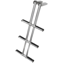 Трап дайверский телескопический быстросъемный 3 черных ступени 450 мм (040185BT, 10269552)